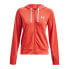 UNDER ARMOUR Rival Terry full zip sweatshirt Vermillion / White, S - фото #4