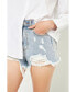 Фото #2 товара Women's Destroyed Denim Shorts