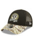 Men's Black, Camo Las Vegas Raiders 2022 Salute To Service 9FORTY Snapback Trucker Hat