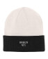 Фото #2 товара Big Boys and Girls Cream, Black Brooklyn Nets Bone Crown Cuffed Knit Hat