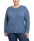 ფოტო #1 პროდუქტის Plus Size Space Dyed Pullover Sweater