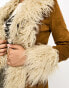 Фото #3 товара Superdry vintage long afghan coat in brown