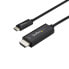Фото #2 товара Кабель USB C к HDMI 3 фута (1 м) - 4K 60 Гц USB Type C к HDMI 2.0 Видео адаптер - совместим с Thunderbolt 3 - Ноутбук к HDMI монитору/дисплею - DP 1.2 Alt Mode HBR2 - черный - 1 м - USB Type-C - HDMI - мужской - мужской - прямой