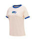 ფოტო #2 პროდუქტის Women's Cream Distressed Seattle Seahawks Retro Classic Ringer T-shirt
