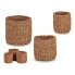 Set of Baskets Brown 3 L 5 L 8 L Marine algae (23 x 20 x 23 cm) (3 pcs)