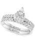 ფოტო #1 პროდუქტის EFFY® Diamond Pear-Shaped Cluster Bridal Set (1-1/20 ct. t.w.) in 14k White Gold