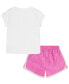 ფოტო #2 პროდუქტის Toddler Girls Dri-FIT All Day Short Sleeve Tee and Shorts Set