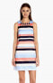 Фото #1 товара Vince Camuto 163964 Women's Stripe Satin Shift Dress Sleeveless Multi Sz. 10