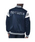 ფოტო #2 პროდუქტის Men's Navy Dallas Cowboys Satin Varsity Full-Snap Jacket