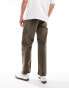 Bershka ripstop wide leg cargo in brown