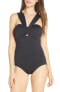Фото #1 товара Tommy Bahama Women's 189160 Pearl One-Piece Swimsuit Black Size 6