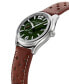 Men's Swiss Automatic Vintage Rally Healey Brown Leather Strap Watch 40mm