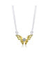 Фото #1 товара 14K Gold Plated Cubic Zirconia Butterfly Moth Pendant Necklace