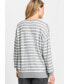 Women's Long Sleeve Striped V-Neck Pullover