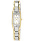 ფოტო #1 პროდუქტის Women's Two Tone Bracelet Watch 10-6419SVTT