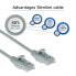 Фото #3 товара Intronics Grijze 1 meter LSZH U/UTP Cat6 datacenter slimline patchkabel snagless met - Cable - Network