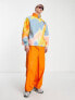 Фото #3 товара Fiorucci half zip fleece jacket in multi watercolour