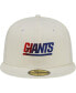 Men's Cream New York Giants Chrome Dim 59FIFTY Fitted Hat