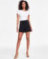 ფოტო #1 პროდუქტის Women's High-Rise Button-Trim Shorts, Created for Macy's