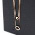 Double pink gold plated necklace