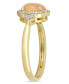 Фото #3 товара Кольцо Macy's Yellow Opal Diamond Halo.