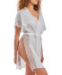 Sherry Lace Trimmed with Double Side Slits Robe Lingerie