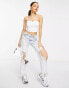 ASOS DESIGN Petite ultimate crop bandeau top in white