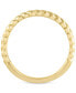 ფოტო #4 პროდუქტის Diagonally Textured Double Row Wedding Band in 14k Gold