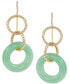 ფოტო #1 პროდუქტის Jade Multi-Ring Drop Earrings in 10k Gold