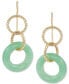 ფოტო #1 პროდუქტის Jade Multi-Ring Drop Earrings in 10k Gold