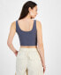 ფოტო #2 პროდუქტის Juniors' Cropped NYC Graphic Top