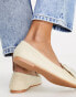 Фото #4 товара ASOS DESIGN Wide Fit Lake bow pointed ballet flats in natural raffia
