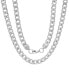 ფოტო #1 პროდუქტის Men's Silver-Tone Curb Chain Necklace, 24"