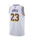 Men's and Women's LeBron James White Los Angeles Lakers Swingman Jersey - Association Edition