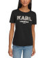 Фото #1 товара Футболка женская KARL LAGERFELD с подделанными жемчужинами Karl T-Shirt