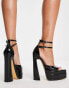 Фото #4 товара Ego Marshall double platform sandals with ankle strap in black