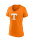 ფოტო #3 პროდუქტის Women's Tennessee Orange Tennessee Volunteers Evergreen Logo V-Neck T-shirt