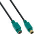 Фото #2 товара InLine PS/2 cable - M/F - black/green - golden contacts - 2m