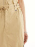 Tommy Jeans structured workwear midi skirt in sand