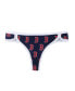 Фото #3 товара Women's Navy Boston Red Sox Allover Print Knit Thong Set