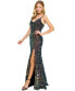 Фото #3 товара Juniors' Strappy Sequinned Slit-Front Maxi Dress