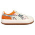 Фото #1 товара Puma Suede Mayu Floral Liberty Lace Up Womens Off White, Orange Sneakers Casual