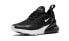 Nike Air Max 270 气垫抗冲击 气垫抗冲击 低帮 跑步鞋 女款 经典黑白