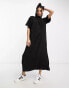 Фото #2 товара ASOS DESIGN high neck oversized column midi dress in black