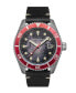 ფოტო #1 პროდუქტის Men's Wreck Automatic Black Genuine Leather Strap Watch, 44mm