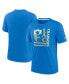 ფოტო #1 პროდუქტის Men's Powder Blue Los Angeles Chargers Wordmark Logo Tri-Blend T-shirt