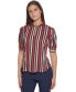 Фото #1 товара Women's Striped Elbow-Sleeve Blouse