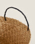 Seagrass beach tote bag with contrast handle