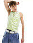 Фото #1 товара COLLUSION x TAMMY ribbed acid wash tank top in lime