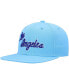 ფოტო #1 პროდუქტის Men's Powder Blue Los Angeles Lakers Hardwood Classics MVP Team Ground 2.0 Fitted Hat